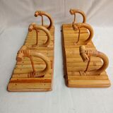 Wall bamboo doormanteaux (set of two)