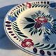 Vintage hand-painted flat plate, Sarreguemines Forêt Vosges
