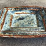 Vide-poche modernist bowl in glazed porcelain stoneware