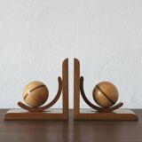 Mid-century modern wooden bookends, 1940s, set of 2