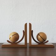 Mid-century modern wooden bookends, 1940s, set of 2