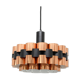 Copper lamp by Werner Schou for Coronell Elektro, 1970s