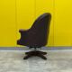 Brown leather chesterfield directors armchair