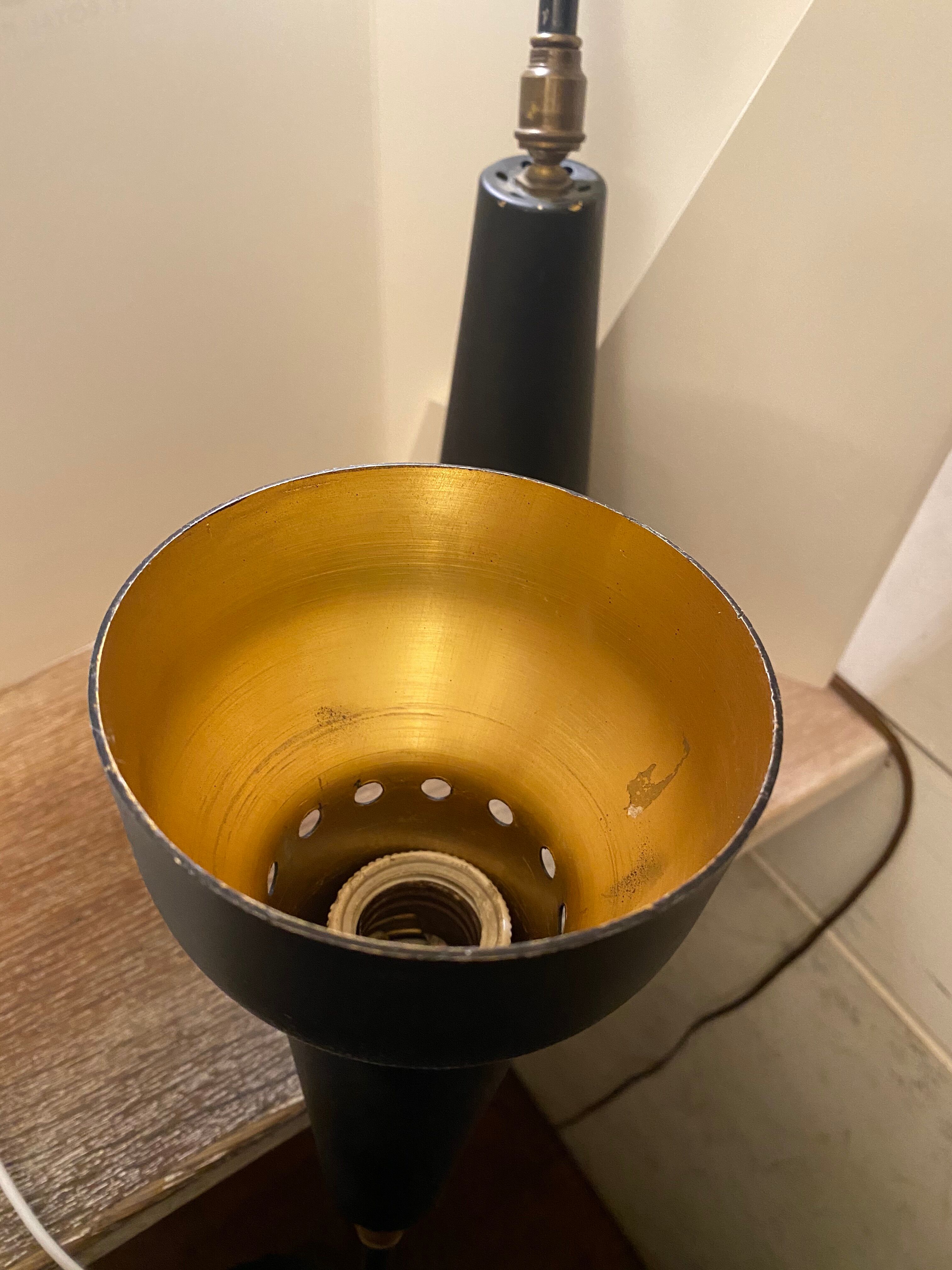 Pair of black metal spots