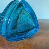Empoli turquoise glass carafe from the 60s