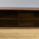 Long Glass Bookcase in Walnut, Rozaffy Style – 1960