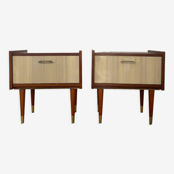 Pair of Scandinavian-style bedside tables circa 1960