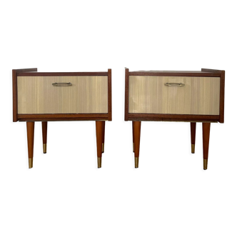 Pair of Scandinavian-style bedside tables circa 1960