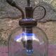 Old glass oil burette