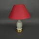 Napoleon III lamp in green cecidon on a brass base