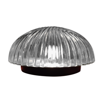 Ceiling lamp in the shape of a dome and striated glass Ø25