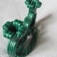 Bougeoir double  céramique Vallauris vert vintage