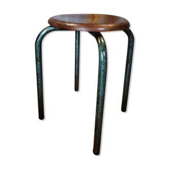 Industrial style tubular foot workshop stool