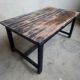 Patinated oak farm table