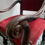 Louis XIII style armchair, 19th century.