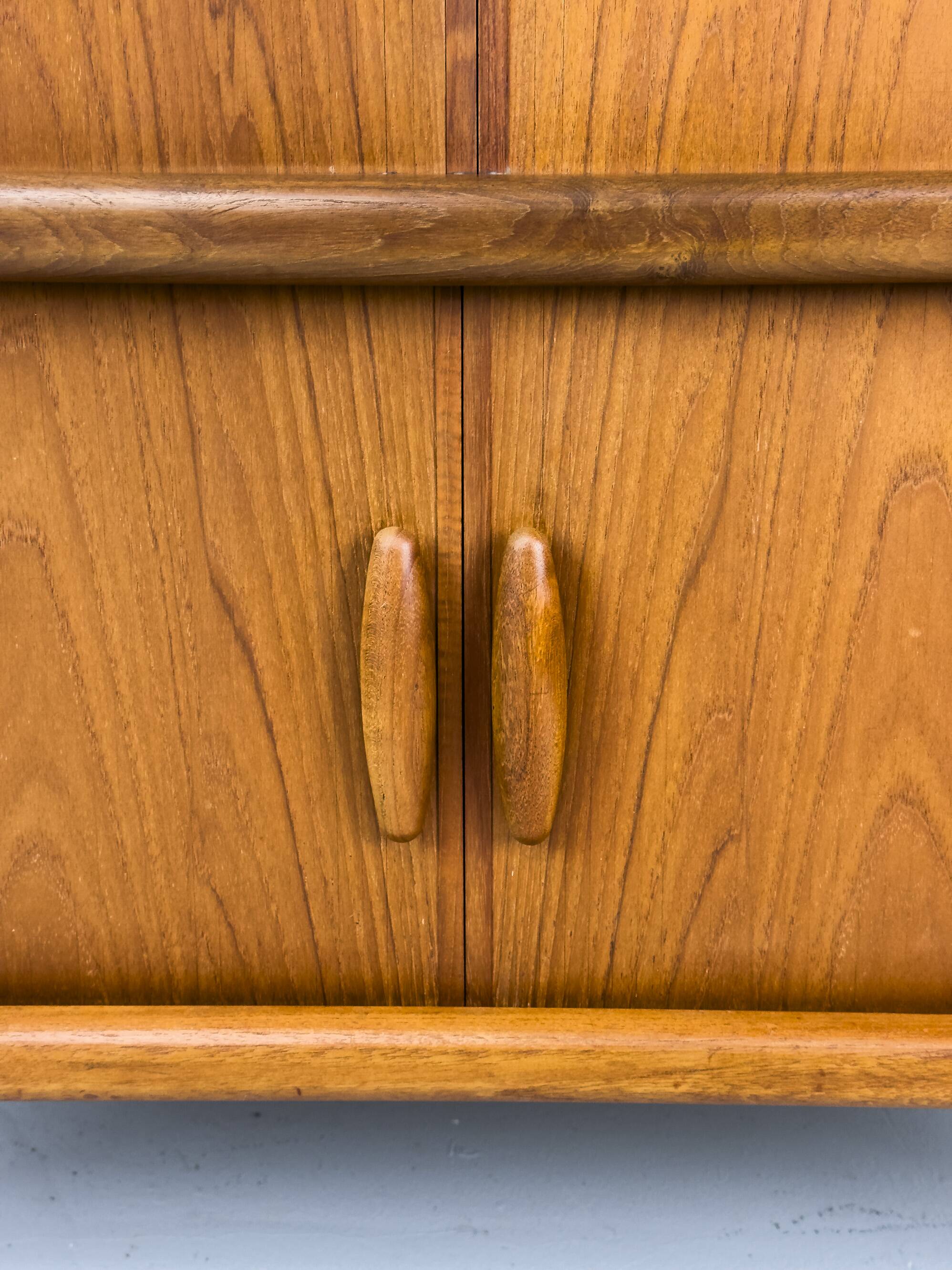 Danish Teak Hi-Fi Sideboard with Tambour Doors from Dyrlund, 1970s