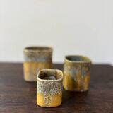Set of 3 Art Nouveau flower pots by Gustav de Bruyn