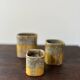 Set of 3 Art Nouveau flower pots by Gustav de Bruyn