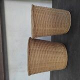 Wicker pot cache duo