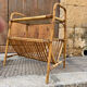 1950s Italian Rattan Side Table