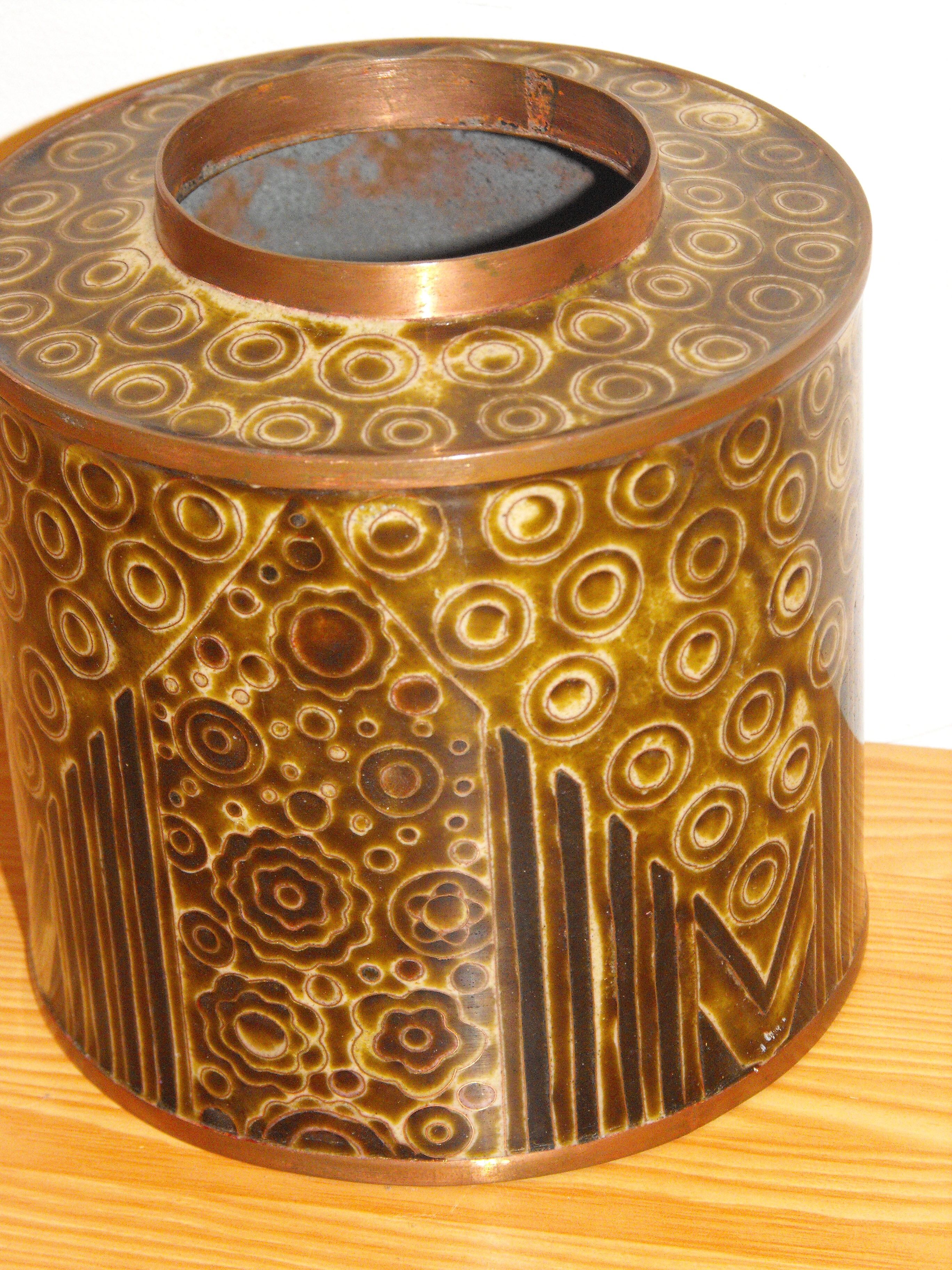 Boite à thé Fabienne Jouvin Cloisonné vintage