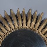 Mirror sun metal golden vintage 50s - 48cm.