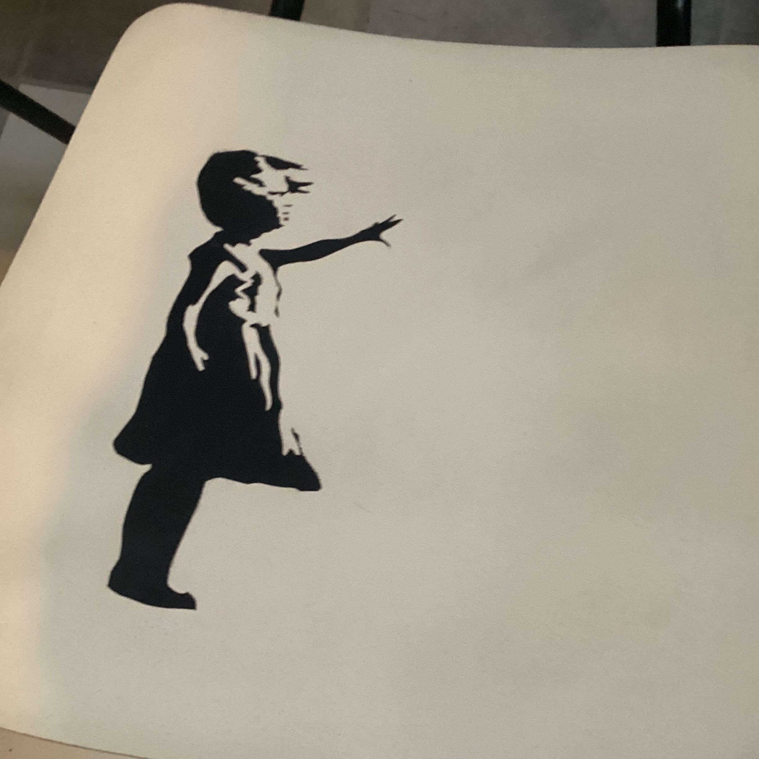 Paire de chaises 1950-60 street art
