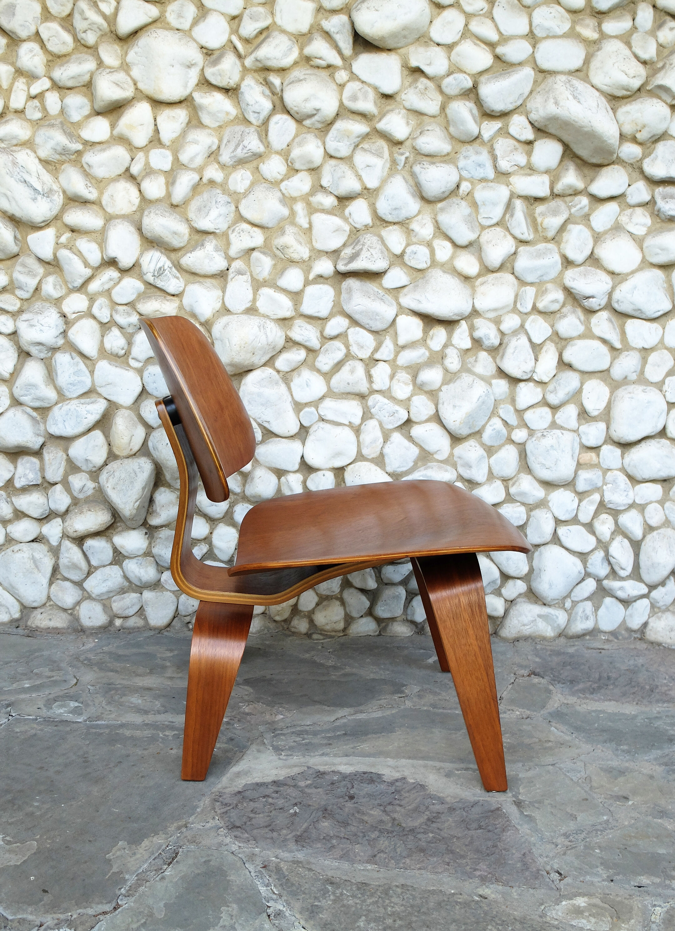 LCW Lounge Chair Walnut by Charles and Ray Eames for Evans / Herman Miller, 1948-49