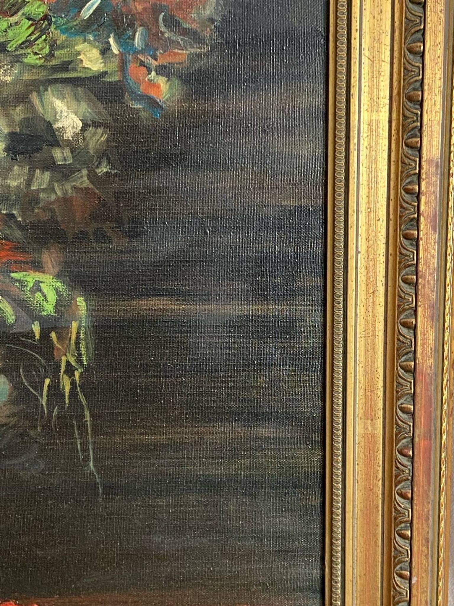 Oil on canvas, still life, framed, large format, Gaultier M
