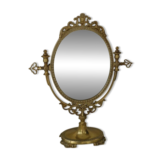 Vintage brass mirror