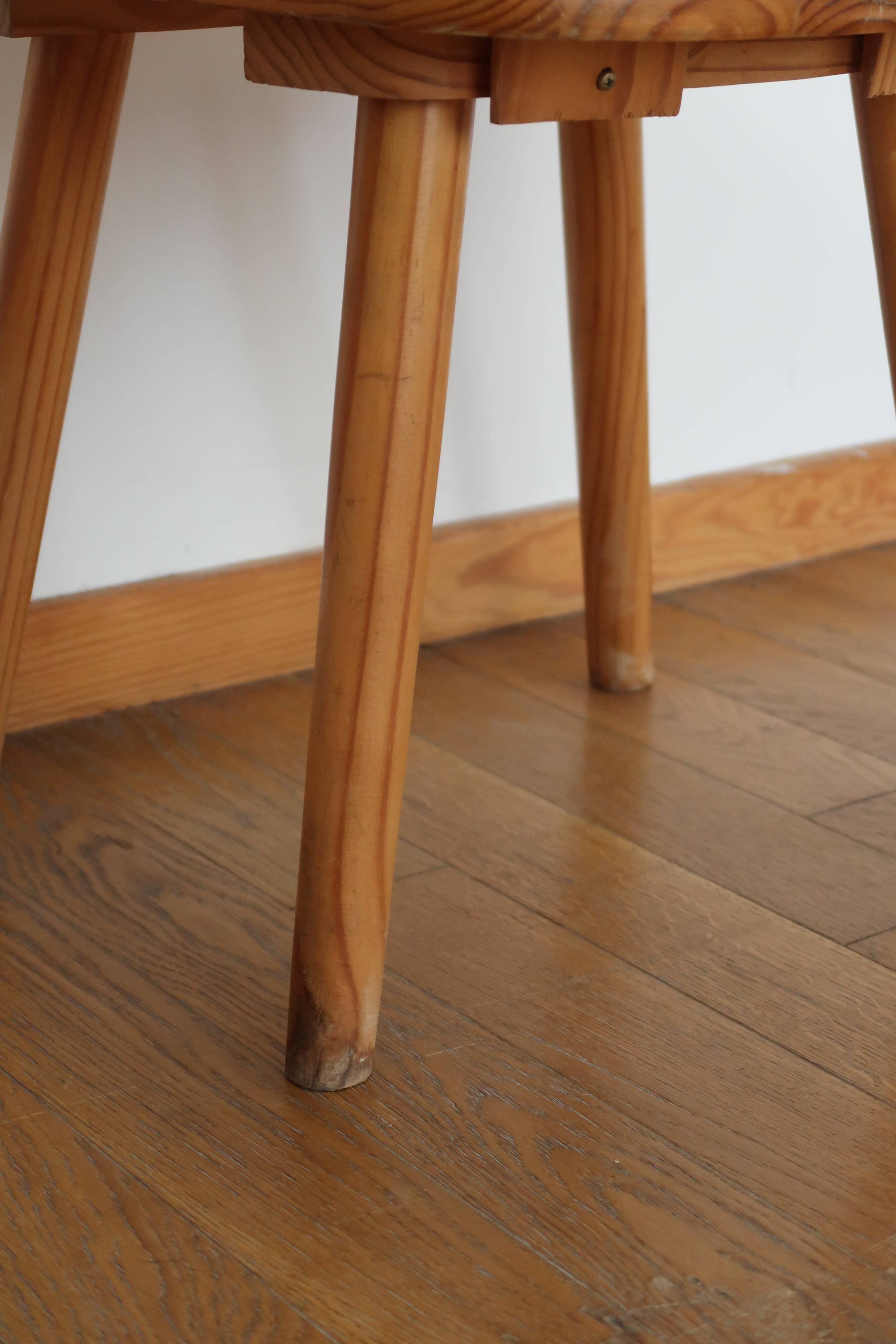 Pair of Scandinavian pine chairs