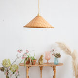 Vintage wicker pendant lamp