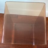 Cube in smoked plexiglas, 70S