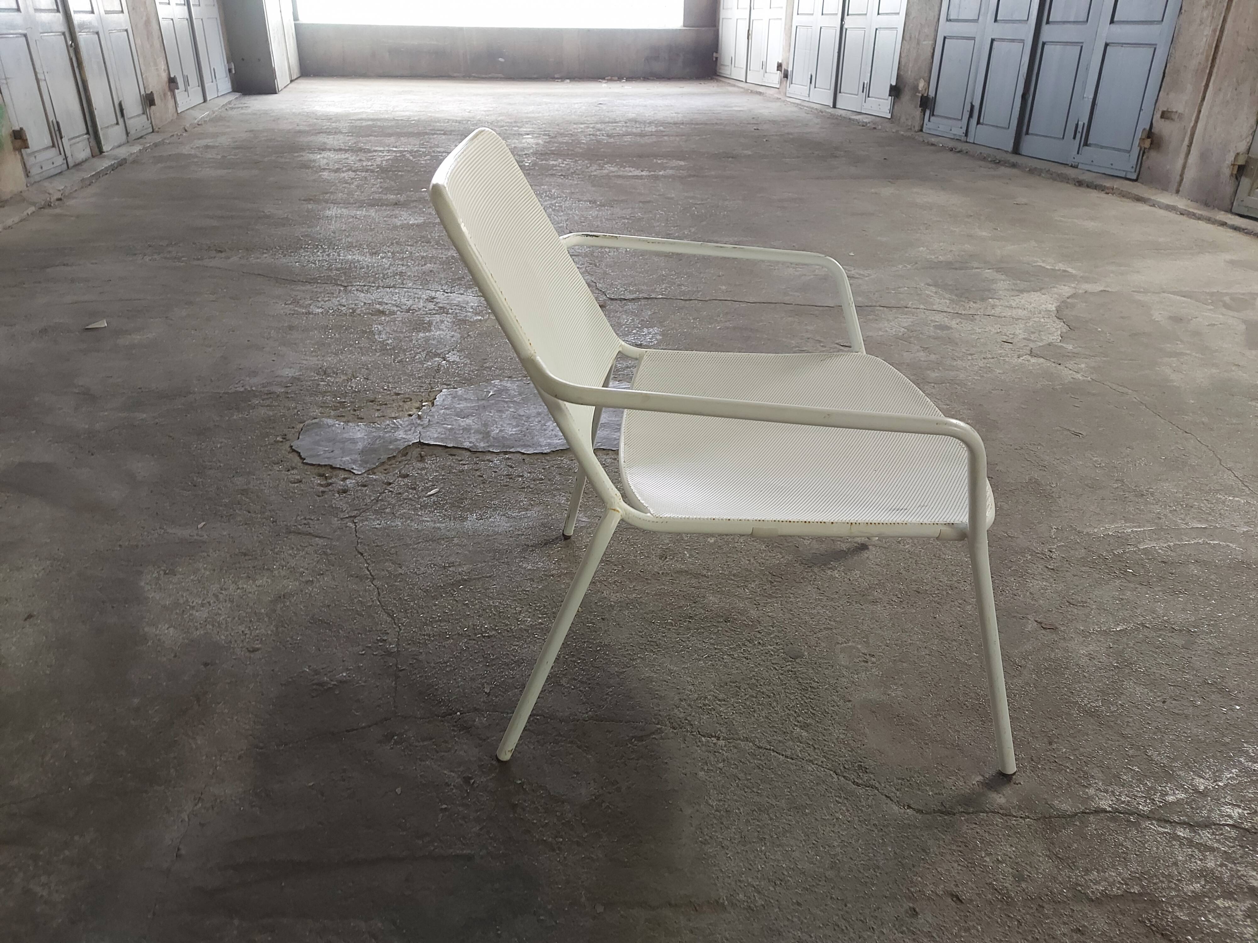 Vintage garden metal armchair