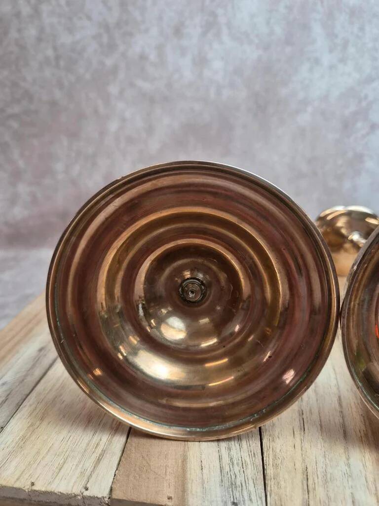 Pair of antique brass candlesticks – Classic and timeless elegance