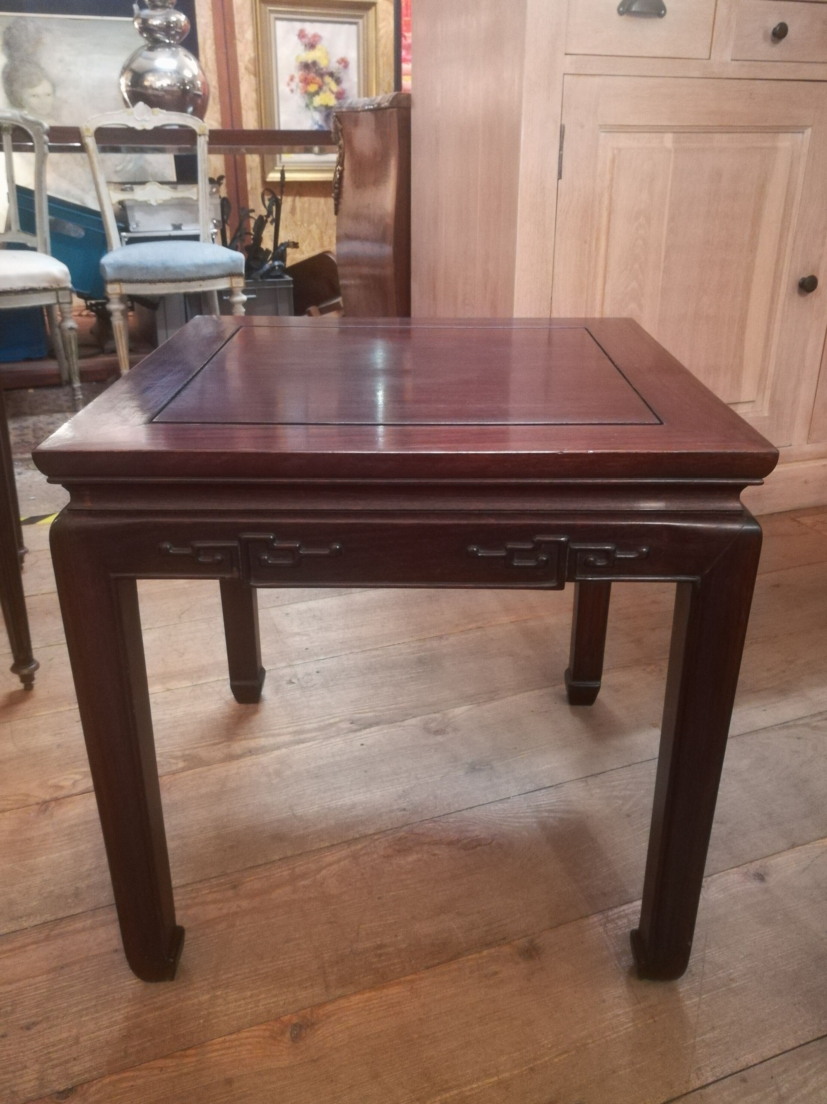 Chinese side table in exotic wood