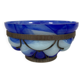 Coupe En Verre  Et Fer Forgé André Delatte (1887-1953) Nancy Art Deco