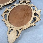 2 miroirs anciens – bois et feuille d'or