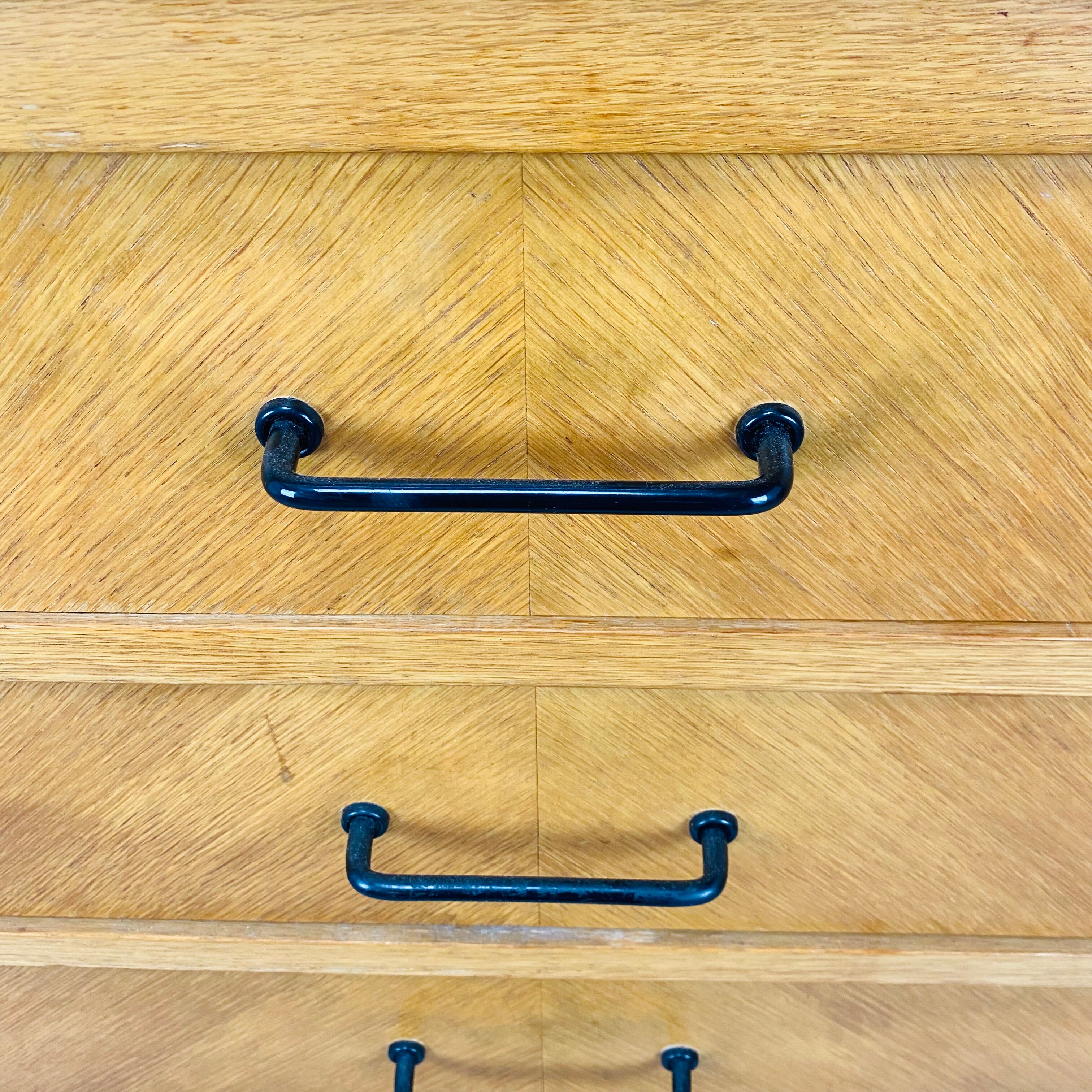Vintage chest of drawers 50s blond wood