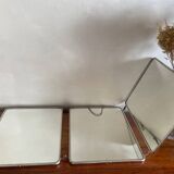 Large triptych barber mirror