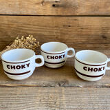3 vintage choky cups