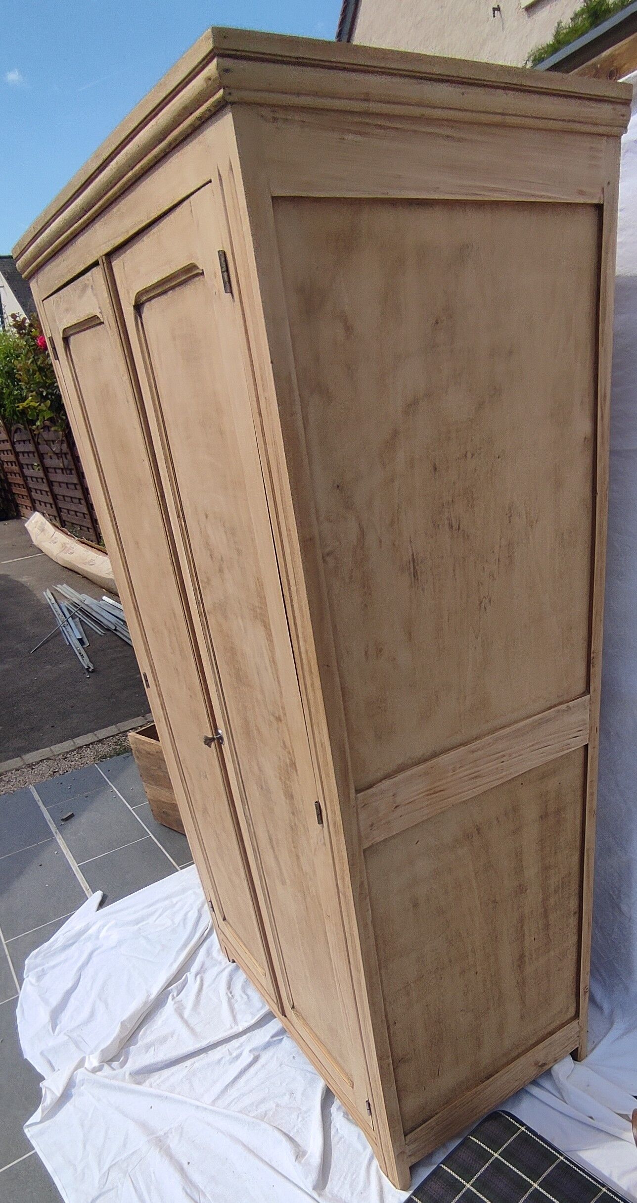 Parisian wardrobe in raw wood