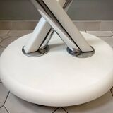 Vintage glass and chrome coffee table