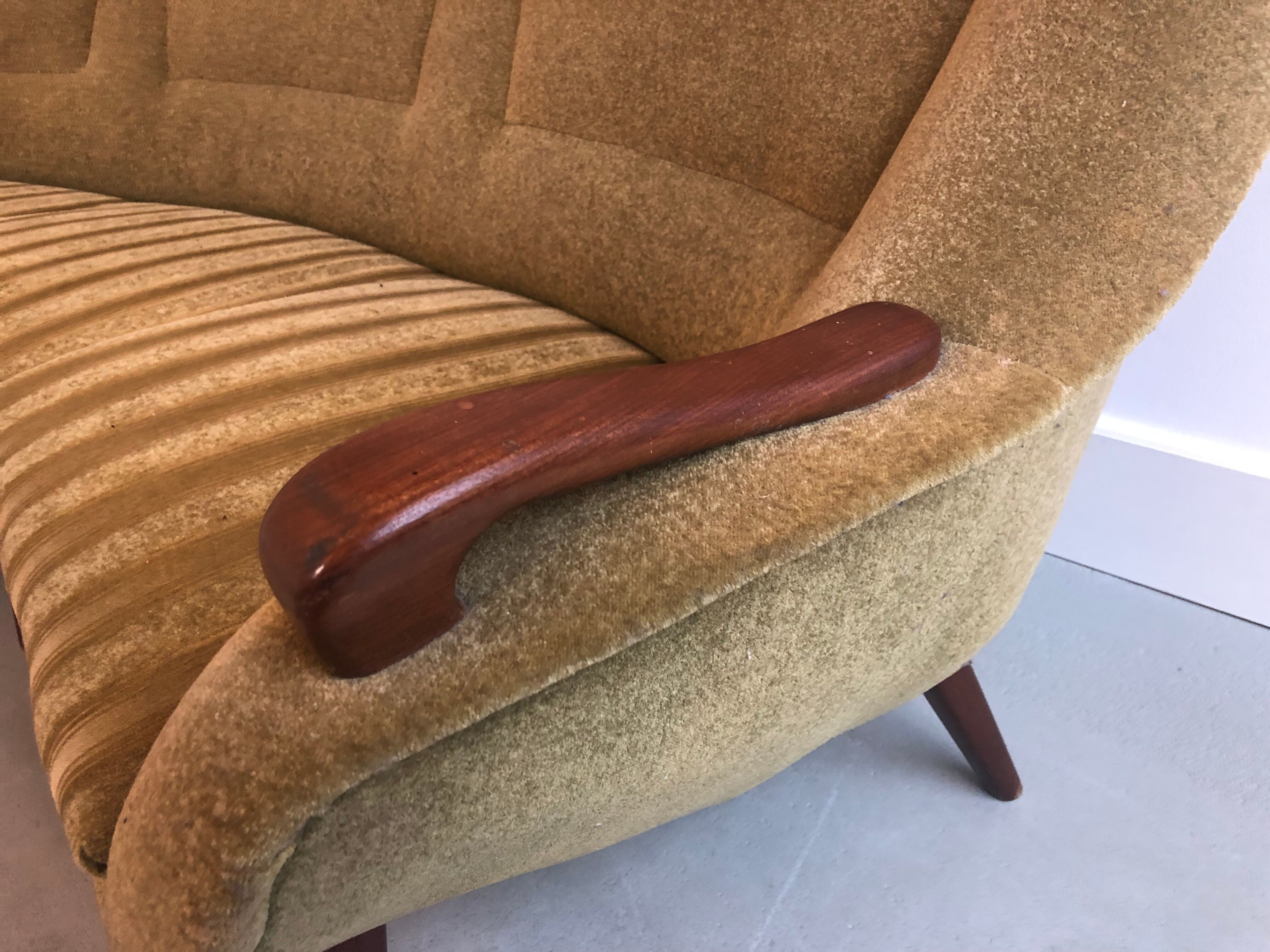 Fifties curved sofa