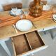 Table de ferme 2 tiroirs
