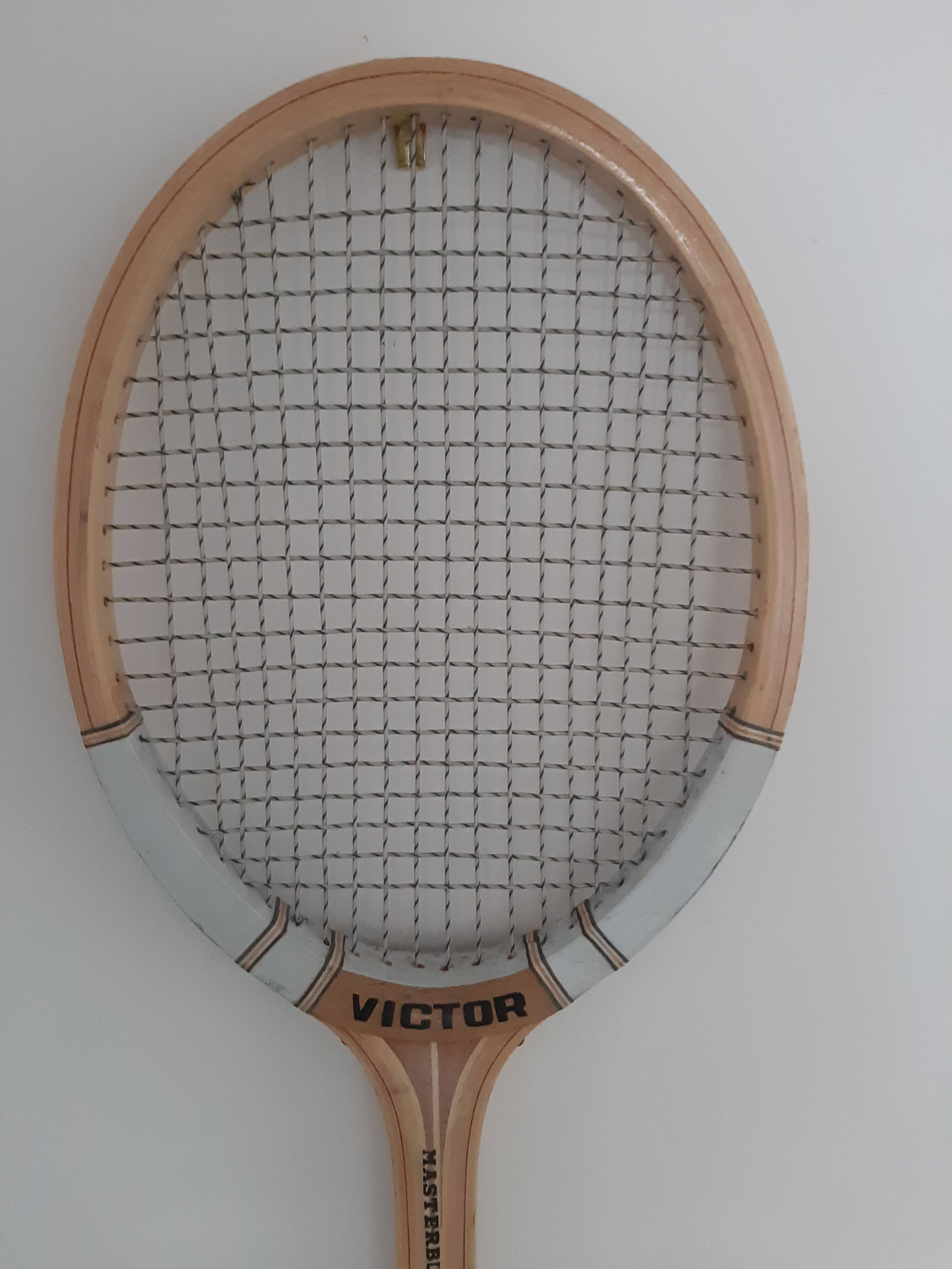 Vintage wooden tennis racket