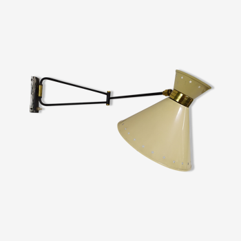 Articulated gallows lamp wall lamp vintage lunel Diabolo of the 50s René Mathieu circa