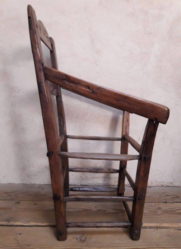 Old country folk art armchair