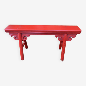 Old red lacquered bench - China