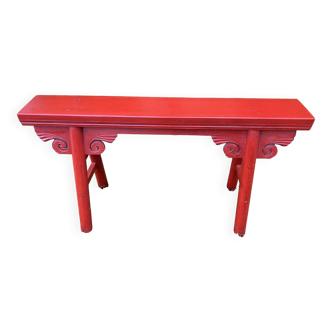 Old red lacquered bench - China